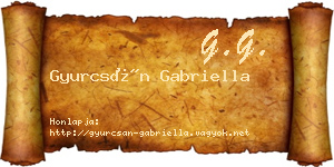 Gyurcsán Gabriella névjegykártya